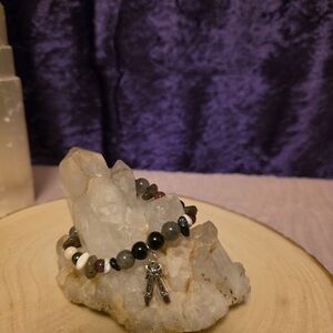 Sophisticated Silver and Black Onyx Bracelet